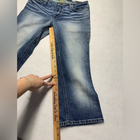 Y2K Mudd Extra Low Rise Capri Jeans Juniors Size 7 Hip Huggers - Picture 9 of 11